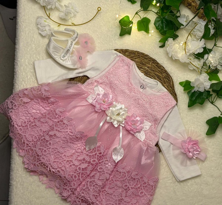 Pembe Kız Bebek Mevlüt Elbisesi